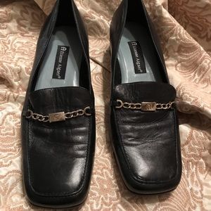Etienne Aigner Black Leather Loafers 10m excellent